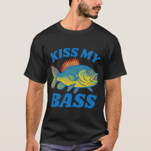 Camiseta Beije Meu Baixo - Citação Divertida de Pesca e Ilu