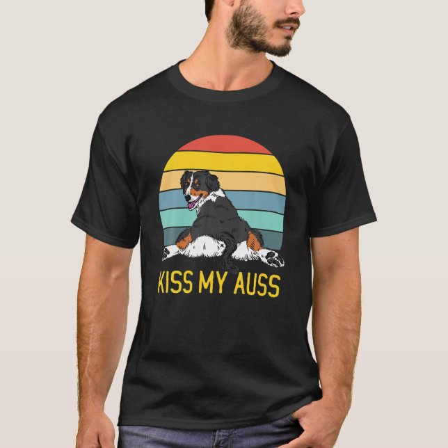 Camiseta Beije Meu Cachorro Australiano Auss Shepherd (Frente)