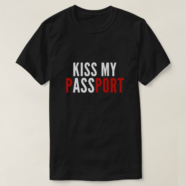 Camiseta Beije meu passaporte (Frente do Design)