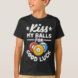 Camiseta Beije Meu Por Boa Sorte Jogador De Piscina Engraça