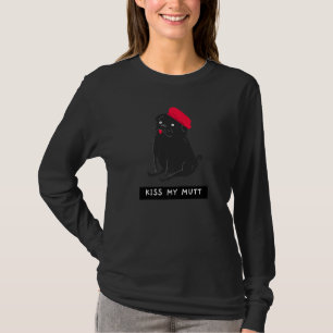 Camiseta Beije Meu Vira-Lata Cachorrinho Preto Chapéu Franc