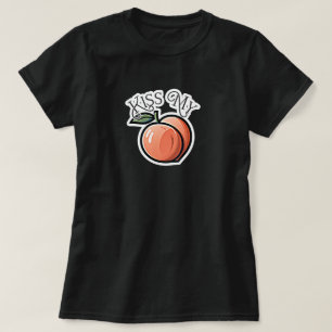 Camiseta Beije meus pêssegos engraçados de fruta
