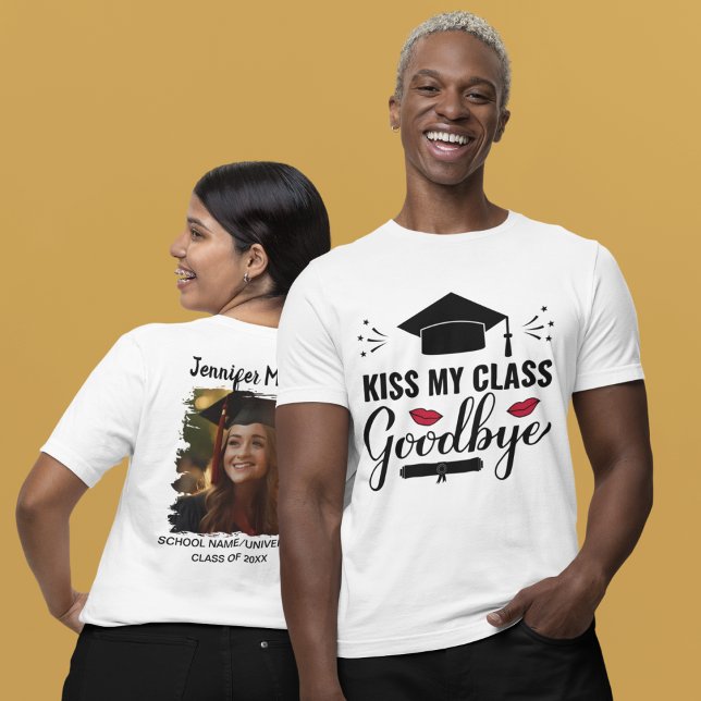 Camiseta Beije Minha Classe, Adeus, Diversão Personalizada (Criador carregado)