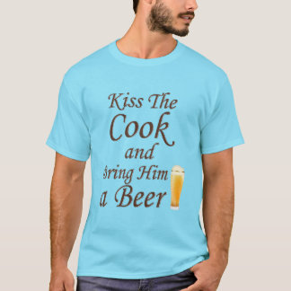 Camiseta Beije o cozinheiro e traga-lhe uma cerveja