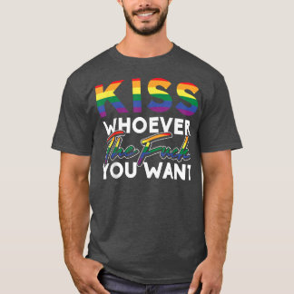 Camiseta Beije quem você quer que seja LGBT Orgulho gay mês