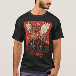 Camiseta Beije-se Vaqueiro Divertido Ocidental Dia dos Namo