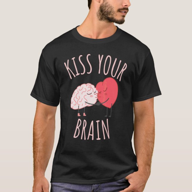 Camiseta Beije Seu Professor De Coração Cerebral (Frente)