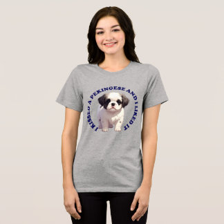 Camiseta Beijei um cachorrinho pequinês