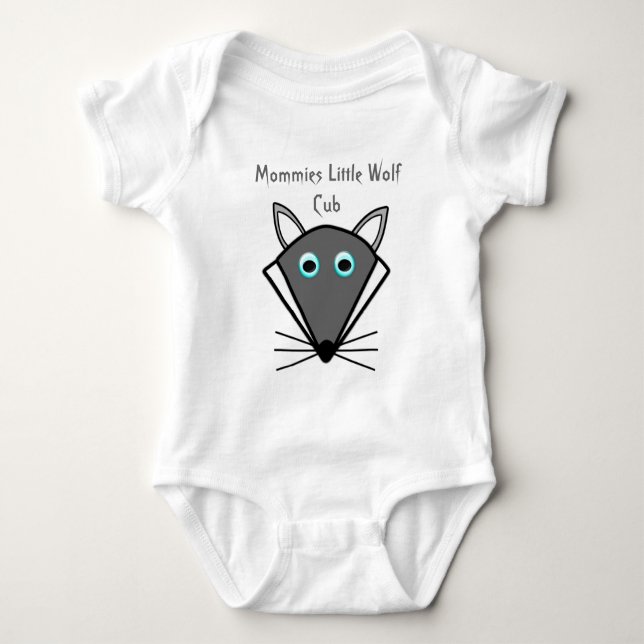 Camiseta Beijo-Bebê Personalizado do Lobo das Bruxas (Frente)