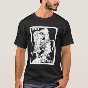 Camiseta Beijo Cheijo De Gótico Do Cartão De Tarô De Morte
