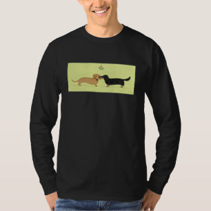 Camiseta Beijo do visco do Dachshund - Natal do cão do