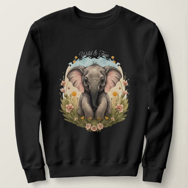 Camiseta Beijo-Elefante Cachorro Febre (Frente do Design)