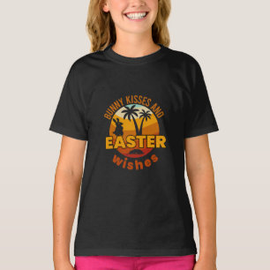 Camiseta Beijos coelhos e desejos de Páscoa, Dia do Felz pa