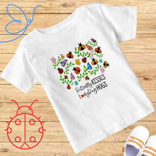 Camiseta Beijos de Borboleta, Abraços de Joaninha