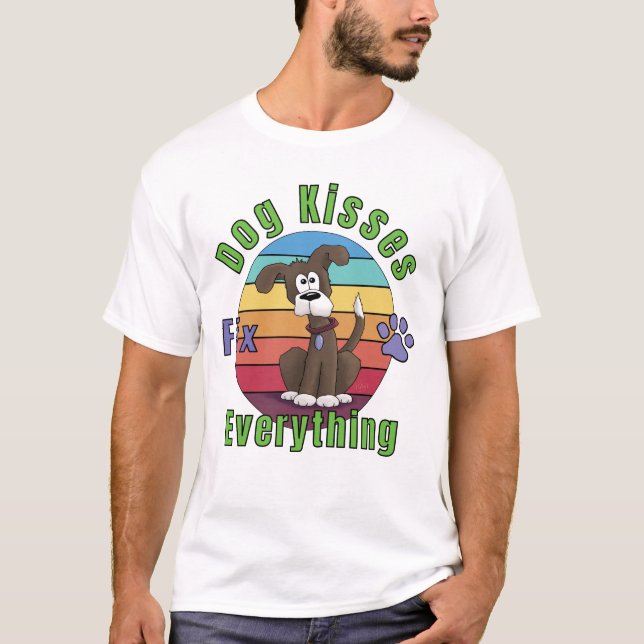 Camiseta Beijos de Cachorro Corrigem Tudo  (Frente)