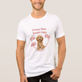 Camiseta Beijos de Cockapoo Desejos de Dia dos Namorados Am