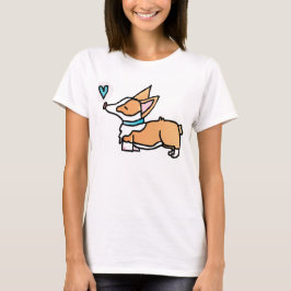 CAMISETA BEIJOS DE CORGI DOCES.