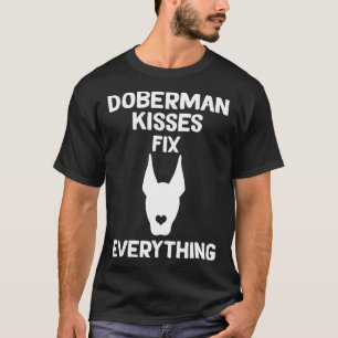 Camiseta Beijos de Doberman consertam tudo Dobie Mamãe 1