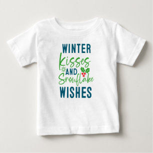Camiseta Beijos de Inverno E Desejos de Floco de Neve-51963