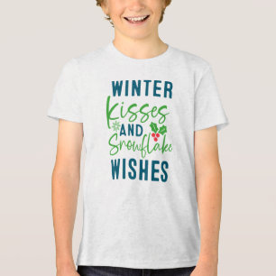 Camiseta Beijos de Inverno e Desejos de Floco de Neve-51963