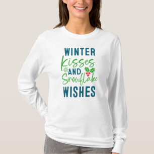 Camiseta Beijos de Inverno e Desejos de Floco de Neve-51963