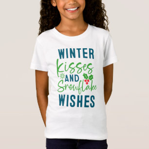 Camiseta Beijos De Inverno E Desejos De Flocos De Neve-5196