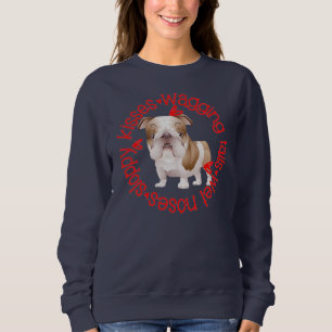 Camiseta Beijos-desleixados, buldogue, camisola básica