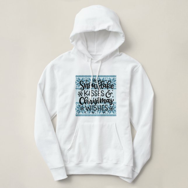 Camiseta Beijos Flocos de Neve e Desejos de Natal (Frente do Design)