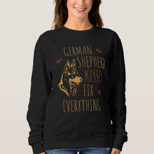 Camiseta Beijos german shepherd consertam tudo - Pão Cachor