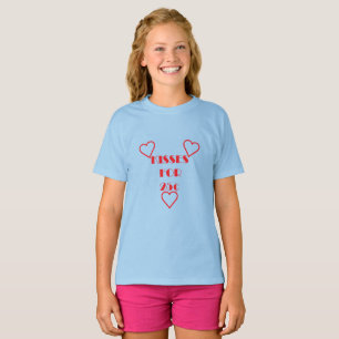 Camiseta Beijos por 25 centavos - Camisa-T Básica para Meni