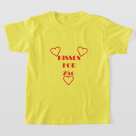 Camiseta Beijos por 25 centavos - Camisa-T Básica para Meni
