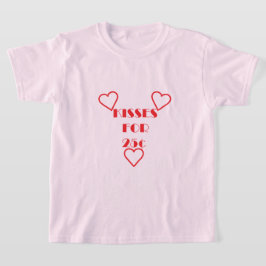 Camiseta Beijos por 25 centavos - Camisa-T Básica para Meni