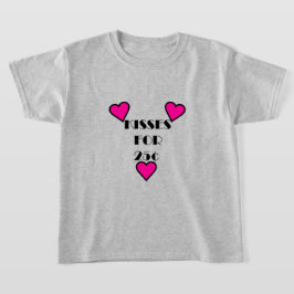 Camiseta Beijos por 25 centavos - Camisa-T Básica para Meni