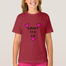 Camiseta Beijos por 25 centavos - Camisa-T Básica para Meni