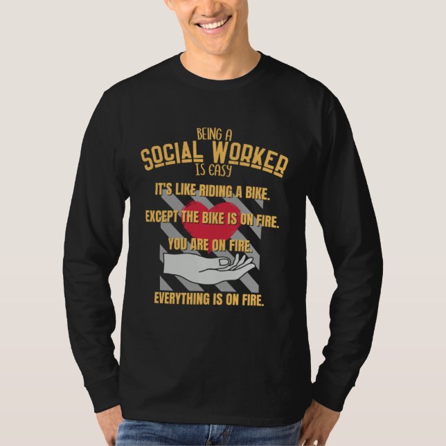 Camiseta Being A Social Worker Is Easy  Social Worker  1 (Frente)