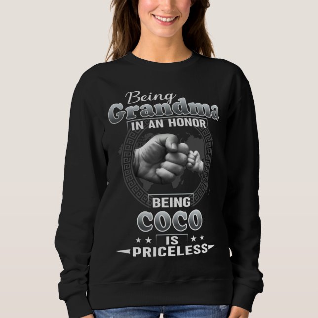 Camiseta Being Grandma Is An Honor Being COCO is priceless (Frente)