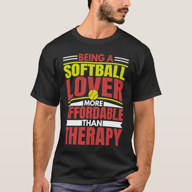 Camiseta Being Softball  Is Therapy  Player Coach Graphic (Frente)