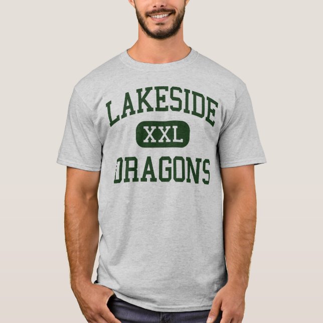 Camiseta Beira do lago - dragões - segundo grau - Ashtabula (Frente)