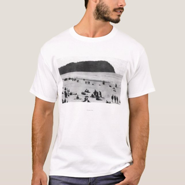 Camiseta Beira-mar, praia de Oregon e cabeça de Tillamook (Frente)