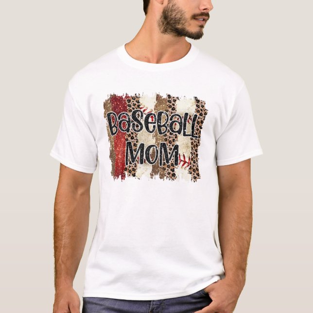 Camiseta Béisbol de Estampa de Leopardo Bendito (Frente)