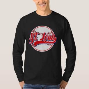 Camiseta Béisbol Vintage St Louis Cityscape Para Hombres Mu