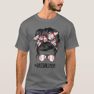 Camiseta Beisebol Branqueado Mãe Jogo Mensageiro Vibes Ment