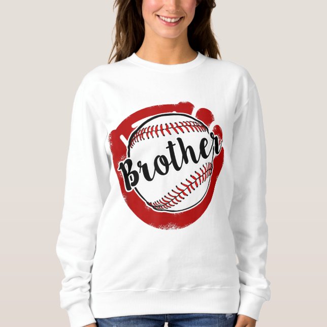 Camiseta Beisebol Brother para a Mãe do Sofball (Frente)