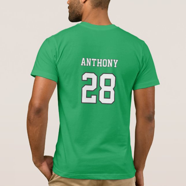 Camiseta Beisebol de Comida Personalizada (Verso)