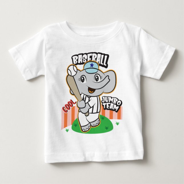 Camiseta Beisebol de elefante  (Frente)