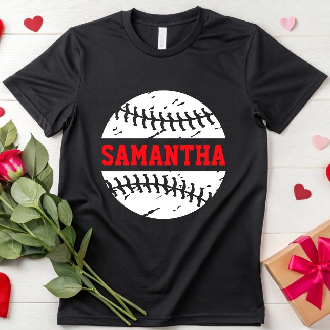 Camiseta Beisebol Distante Nome Personalizado Baseball Mãe  (Criador carregado)