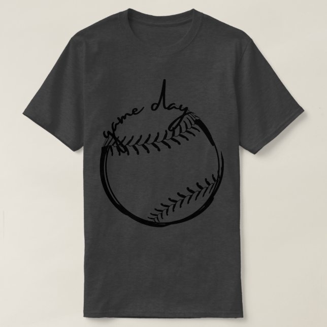 Camiseta Beisebol do Dia do Jogo 4 (Frente do Design)