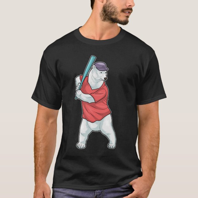Camiseta Beisebol do urso polar (Frente)