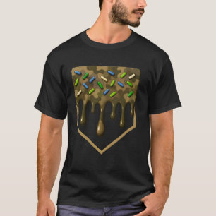 Camiseta Beisebol Drip Camo Placa Base Meninos Esportes Leg
