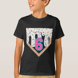 Camiseta Beisebol Drivers 6 Casa Plate Boys Birthday Juvent